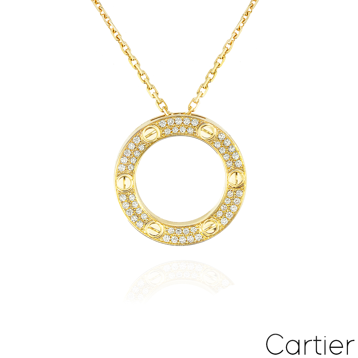 Cartier Yellow Gold Diamond Love Pendant�0.34ct B7058400